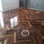 Aplikácia štetcom - Tvrdý voskový olej na drevenú podlahu Borma Wachs Ceroso Forte