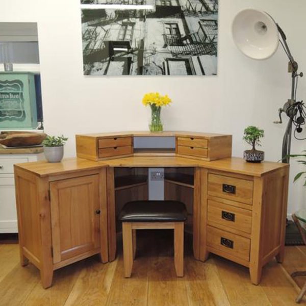 rohový pracovný stôl z dubového masívu - dubu.sk - kvalitné pracovné stoly do rohu