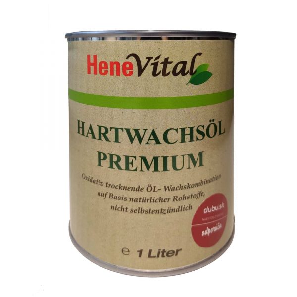 HeneVital Hartwachsöl Premium, tvrdý voskový olej - dubu.sk - kvalitné oleje na drevo a nábytok