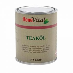 teakový olej HeneVital Teaköl - dubu.sk - kvalitné oleje na drevo a nábytok