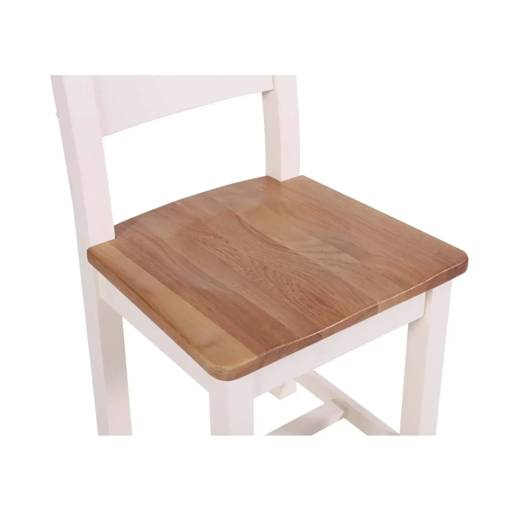 Ergonomický sedák bielej jedálenskej stoličky