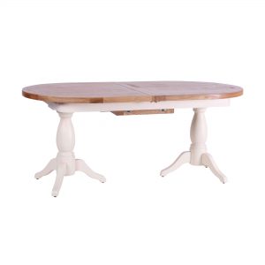 Provensálsky rozťahovací stôl oválneho tvaru pre 6 až 8 osôb z dubu - Dubu.sk - nábytok z masívu