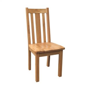 Masívna stolička s pozdĺžnymi lamelami - Dubu.sk - nábytok z masívu
