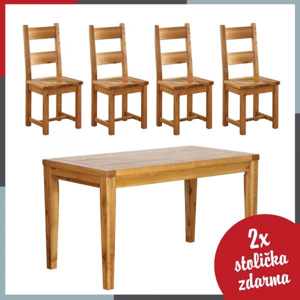 zostava malý stôl so 4 stoličkami