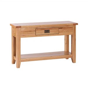Drevený konzolový stolík so zásuvkou a poličkou - Dubu.sk - nábytok z masívu