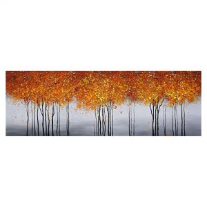 Jesenná stromová scéna maľovaná na plátno - Dubu.sk - verní kvalite
