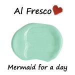 Kvalitná zelenomodrá exteriérová kriedová farba Frenchic Al Fresco Mermaid For A Day