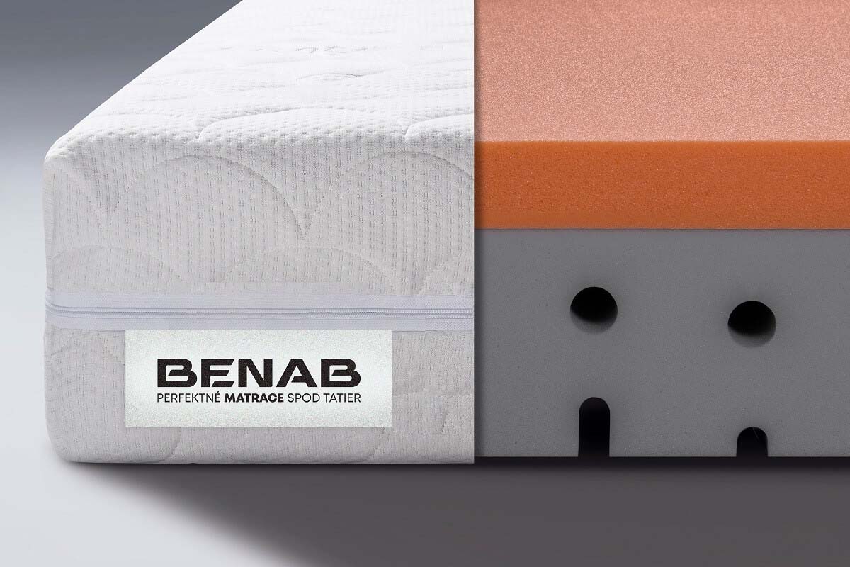 Matrac s hrubou 5 cm vrstvou VISCO elastickou pamäťovou penou Benab Monaco
