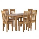 Jedálenská dubová zostava zo 6 drevenými stoličkami - dubu.sk - masívne sety stôl so stoličkami