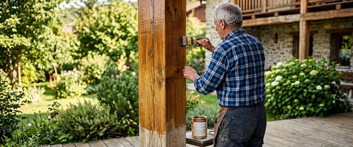 Regeneračný olej na drevo v exteriéri od talianskej značky Borma Wachs
