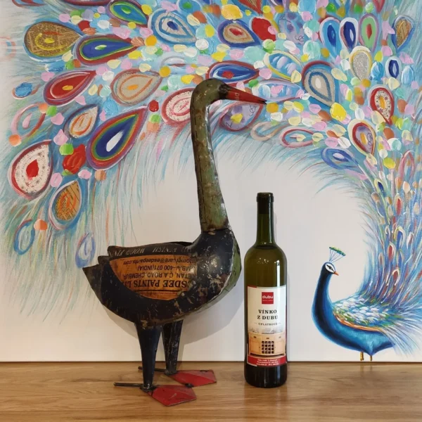 Kovová kačička v upcycle štýle MH2443
