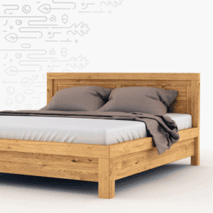 drevena dubova manzelska postel z masivu