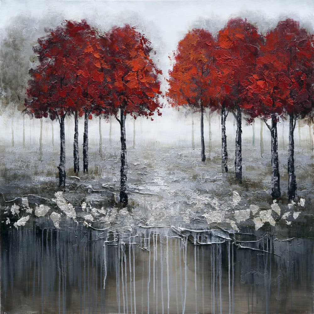 Obraz maľovaný na plátno - Jaseňové stromy