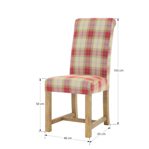 Rustikálna stolička textilná rozmery