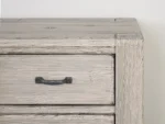 Vidiecky patinovaný drevený písací stôl so 6 zásuvkami - detail