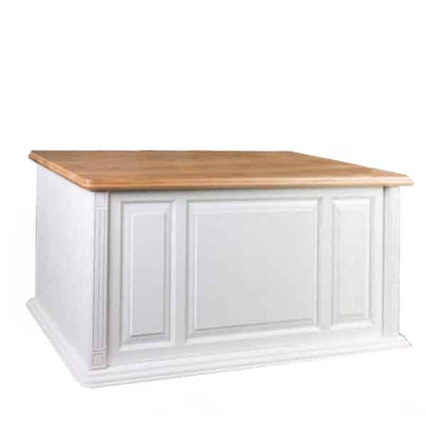 PRacovný stolík z masívu biely dub kartačovaný