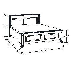 manzelska postel biela - rozmery 160x200