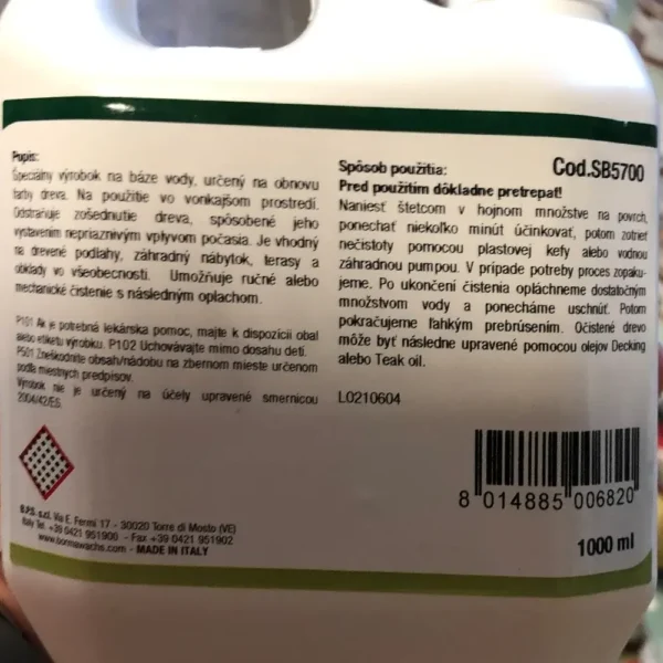 čistiaci prostriedok na zašednutý nábytok v exteriéri - návod na použitie
