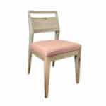 Moderná dubová stolička s textilným čalúneným sedákom Urban 07