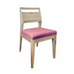 Moderná dubová stolička s textilným čalúneným sedákom Urban 08