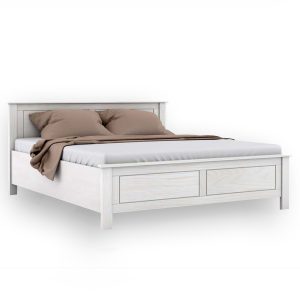 Klasická biela manželská posteľ z masívu SP8