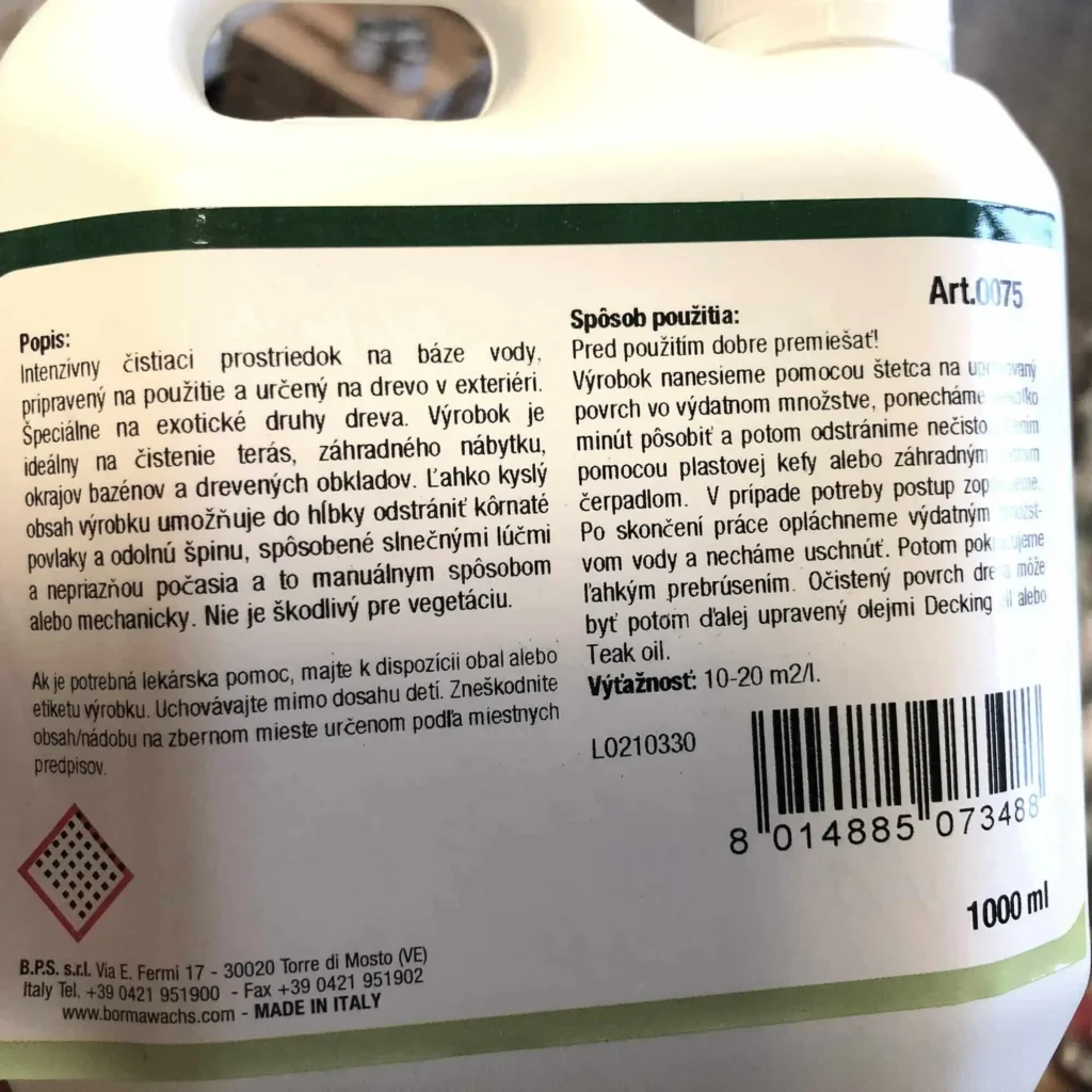čistiaci prostriedok na drevo v exteriéri návod na pouzitie