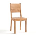 Dubová jedálenská stolička KDB01 s dreveným sedákom