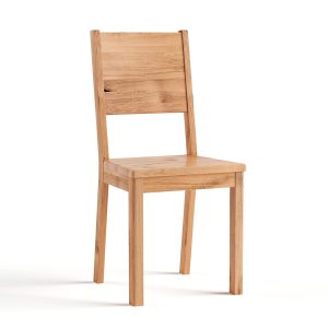 Dubová jedálenská stolička KDB01 s dreveným sedákom