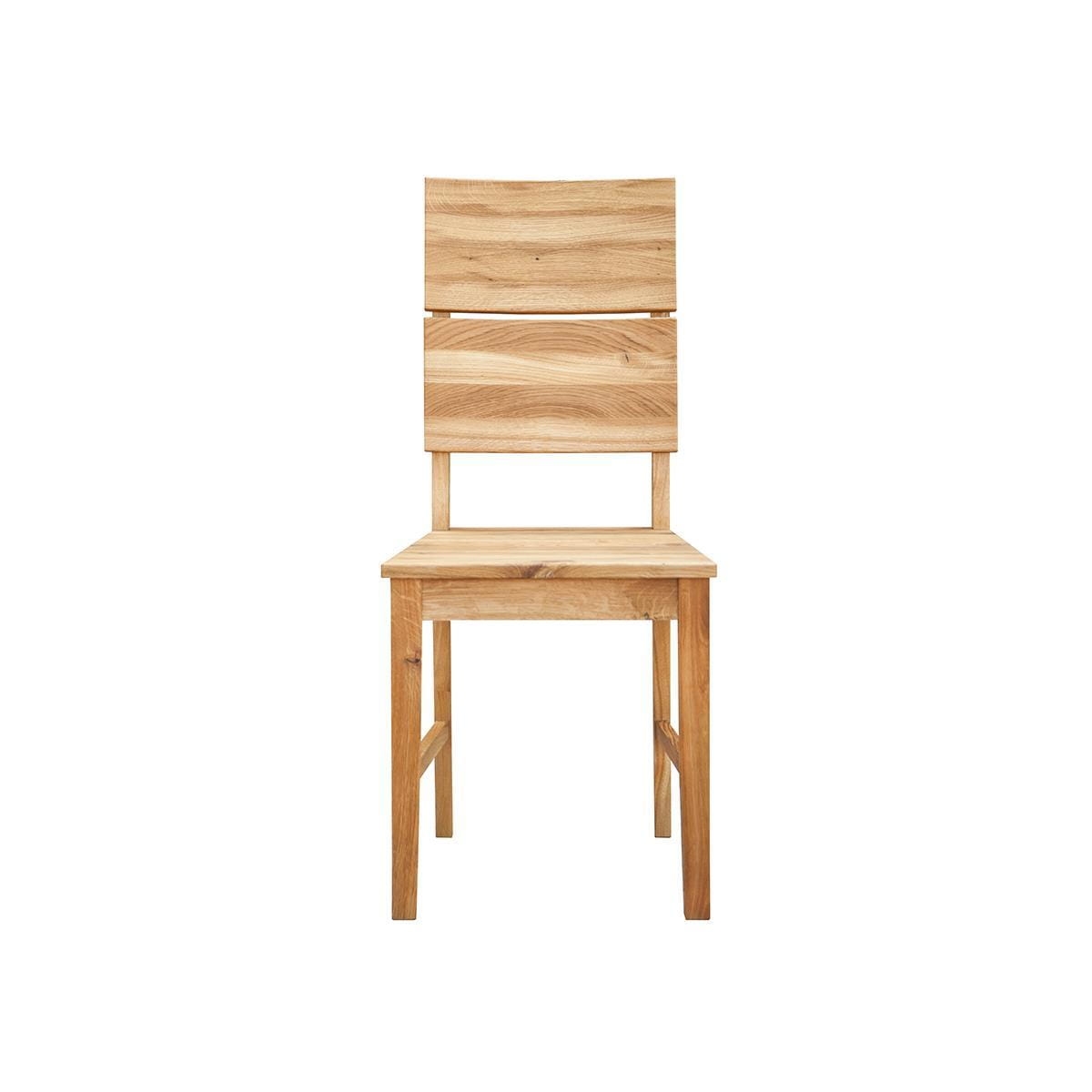 Drevená jedálenská stolička KDB02 s dubovým sedákom