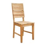 Dubová jedálenská stolička KDB02 s dreveným sedákom