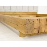 manzelska drevena postel z tramov 160x200