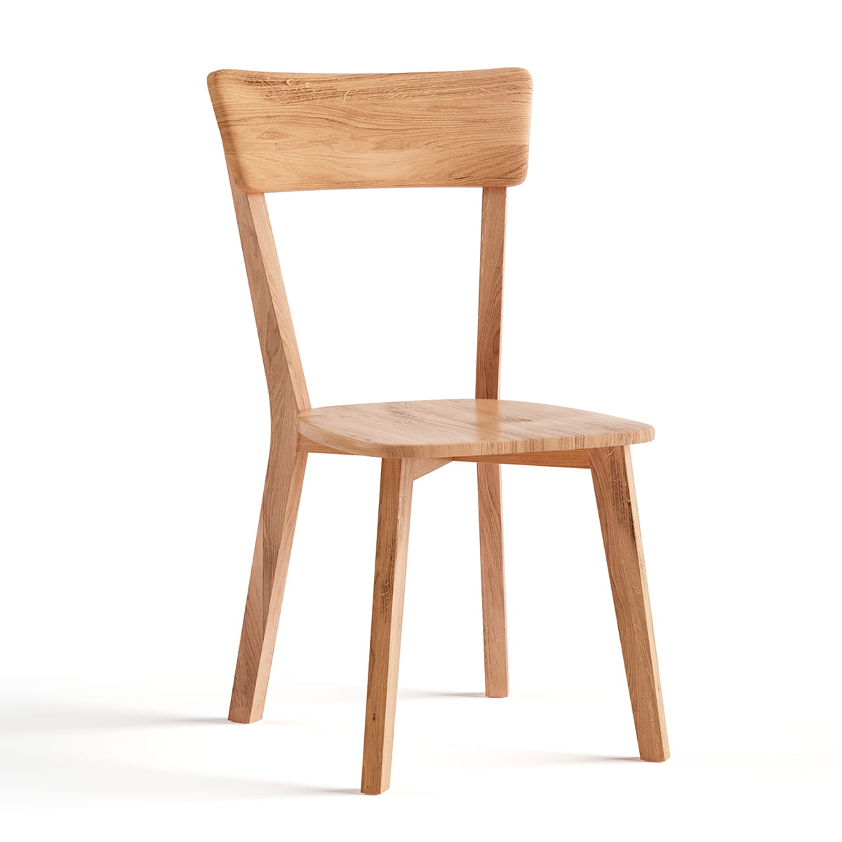 Oblá moderná jedálenská stolička masív dub
