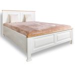 Biela drevená postel masiv dub biela dvojložko