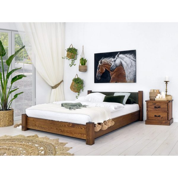 rustikalna borovicova postel masiv