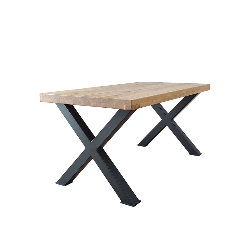 Pevný stôl 160x90 s podnožou v tvare X