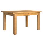 Klasický jedálenský rozťahovací stôl z masívu (dub) pre 4 až 6 osôb, 140-180×90×80 cm