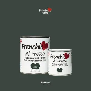 Exteriérová kriedová farba vhodná aj do interiéru Frenchic Al Fresco Black Forest