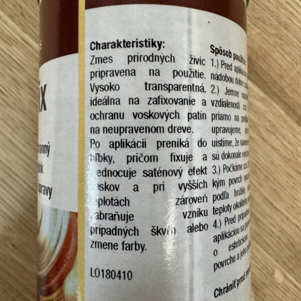 ochranný prostriedok na voskové povrchy drevo Top Fix 400ml