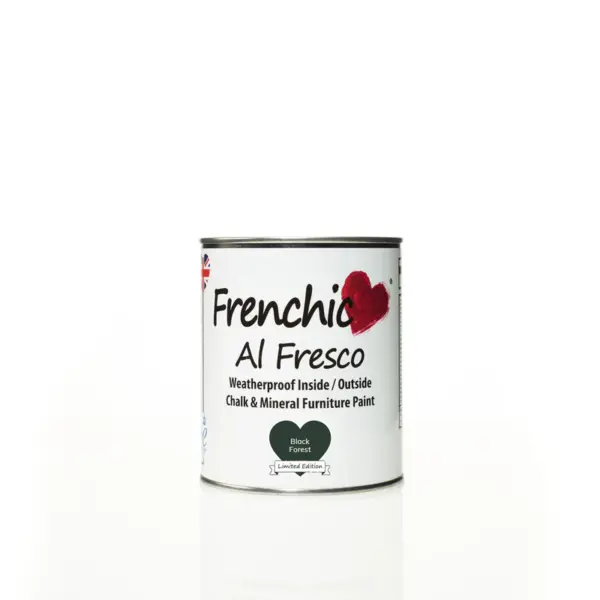 Kriedová čiernozelená farba do exteriéru Frenchic Al Fresco Black Forest 750 ml