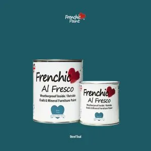 Exteriérová kriedová farba vhodná aj do interiéru Frenchic Al Fresco Steel Teal