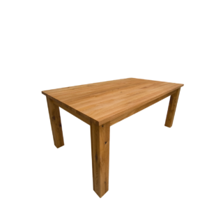 masívny jedálenský drevený stôl
