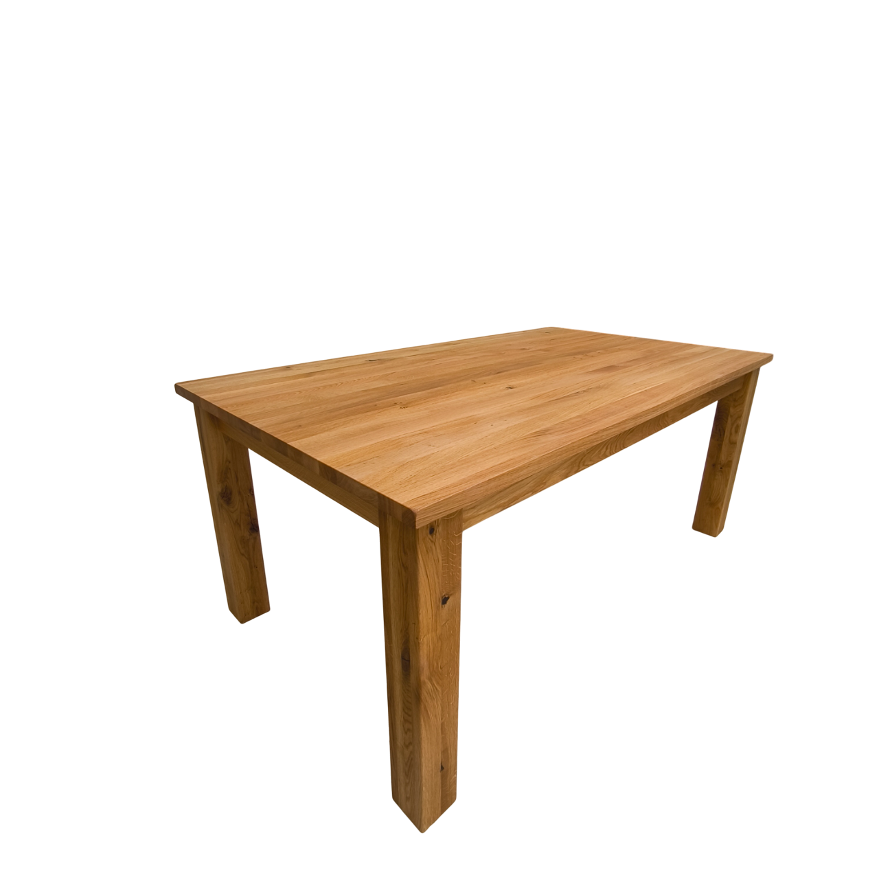 masívny jedálenský drevený stôl