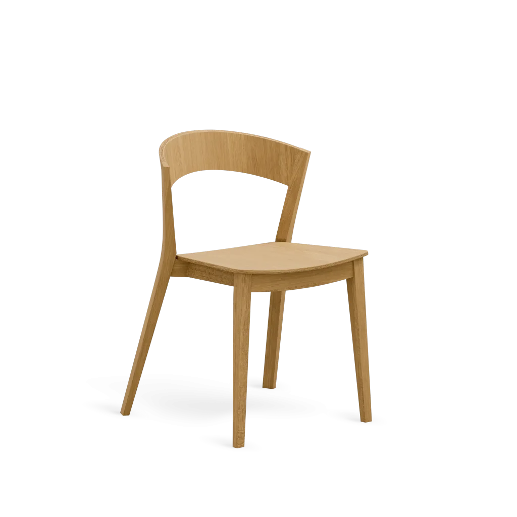 Moderná dubová stolička do jedálne