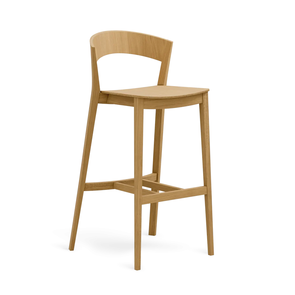 Moderná barová stolička z dubu