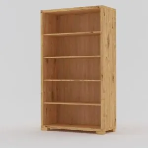 drevená knižnica masív